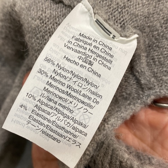 MADEWELL Kent Colorblock cardigan long beige gray J8607 - Picture 4 of 7